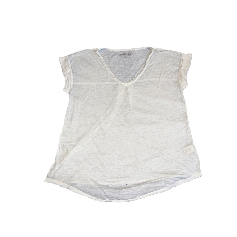 Women’s White Mudd V Neck Relaxed Fit T-Shirt